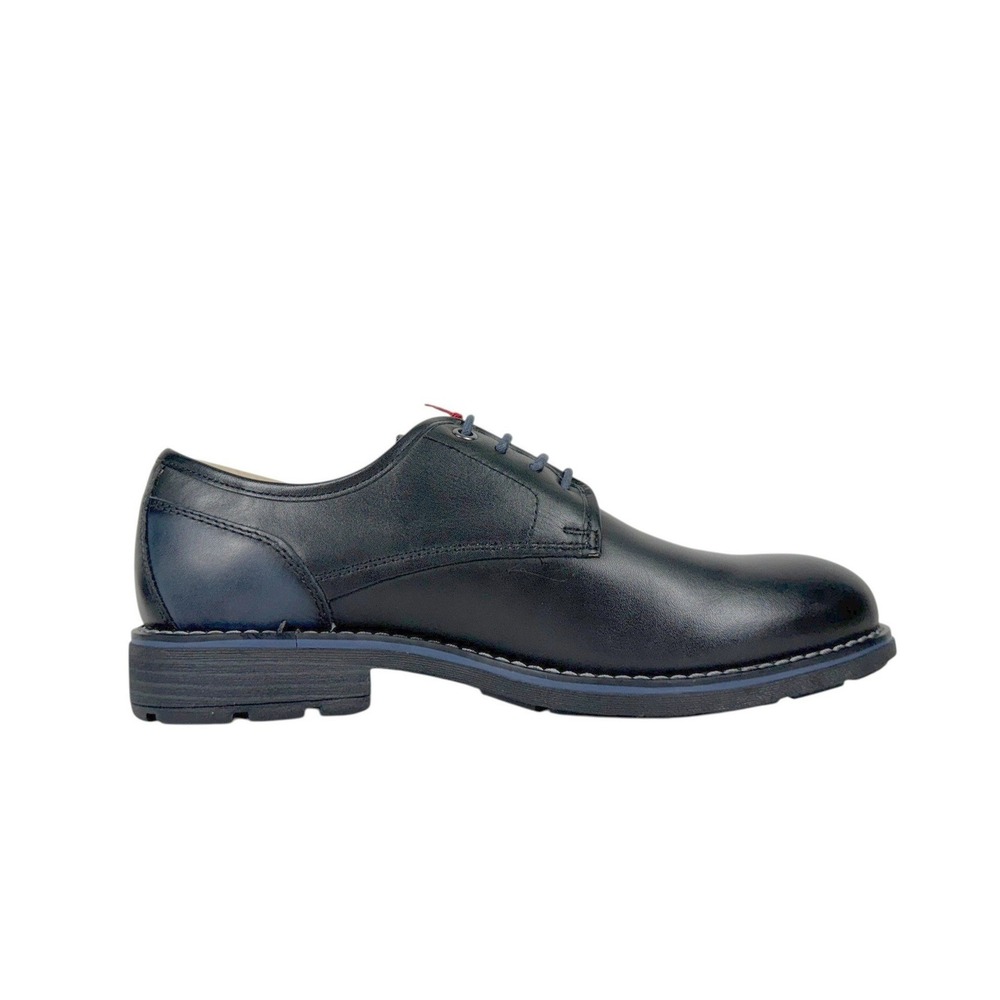 Pikolinos York Derby Shoes Mens 8 EU 41 Black Leather Blue Accents Oxford - Picture 5 of 14